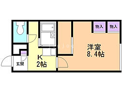 レオパレスロワジール西野A 1Kの間取図画像
