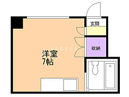 ライフポイント2 ワンルームの間取図画像