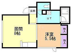 リージェント山の手 1LDKの間取図画像