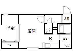 SecondAvenueA 1DKの間取図画像
