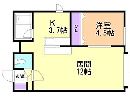 ウエストポート24 1LDKの間取図画像