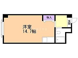 プレサント発寒ステーション ワンルームの間取図画像