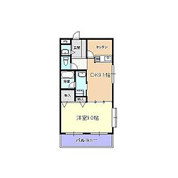 スプランドール戸田 1LDKの間取図画像