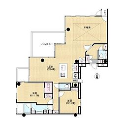 エルザタワー55 2LDKの間取図画像