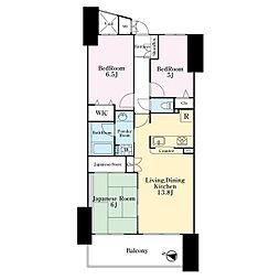 フォルスコート川口上青木 3LDKの間取図画像