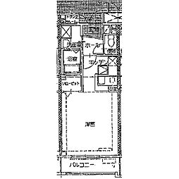 イーストセトル2035 1Kの間取図画像