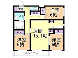 札幌市営東西線 菊水駅 徒歩7分 3階/-