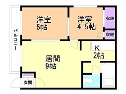 間取図画像 2LDK