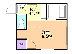 N-10 1Kの間取図画像