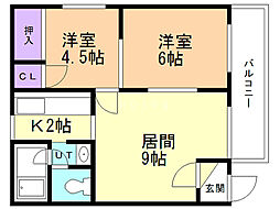 間取図画像 2LDK