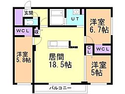 間取図画像 3LDK