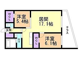 間取図画像 2LDK