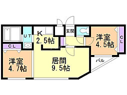 間取図画像 2LDK