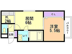 グロワール南郷 2階