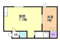 ライフステージ栄通 1DKの間取図画像