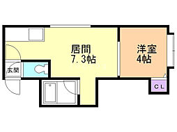 プリモアモーレ 1LDKの間取図画像