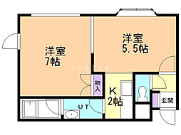 パストラル13 1LDKの間取図画像