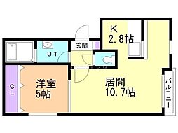 間取図画像 1LDK