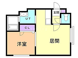 ルミエール栄通南 1LDKの間取図画像