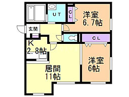 間取図画像 2LDK