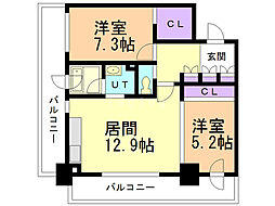 S-FORT豊平三条 2LDKの間取図画像