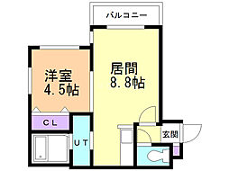 ソラーナレジデンス 1LDKの間取図画像