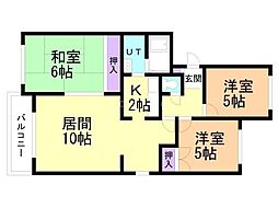 シャテロ菊水元町 3LDKの間取図画像
