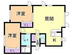 ヴェルドミール本郷 2LDKの間取図画像