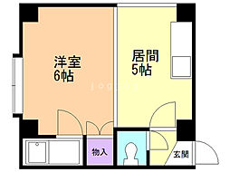 ノースグランドハイツ 1DKの間取図画像