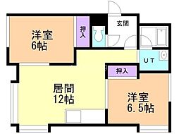 シャトー熊谷 2LDKの間取図画像