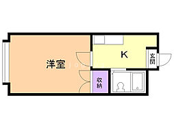 マクセル100/100 ワンルームの間取図画像
