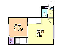 エルサーニ白石 1LDKの間取図画像
