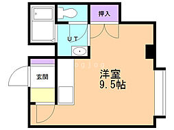 ハイツやまびこ ワンルームの間取図画像