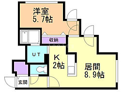 MaisondeA 1LDKの間取図画像