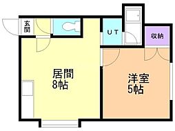 メゾンドール菊水 1LDKの間取図画像
