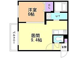 札幌市白石区栄通10丁目マンション 1LDKの間取図画像