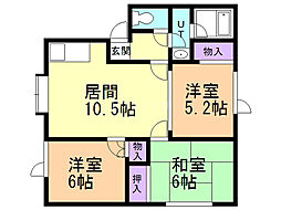 レスタシオン菊水元町弐番館 3LDKの間取図画像