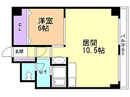 サントノーレ 1LDKの間取図画像
