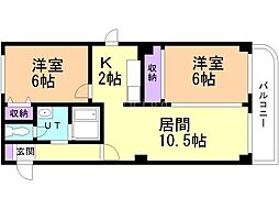オルフェ77 2LDKの間取図画像