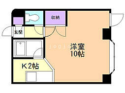 ローヤルハイツ南郷通15 1Kの間取図画像