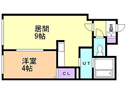 フェスタリア白石 1LDKの間取図画像