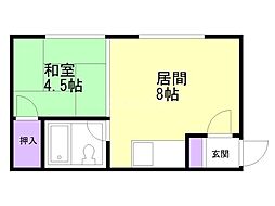 ハイツ鈴木 1LDKの間取図画像