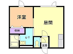 キラメック白石駅前 1LDKの間取図画像