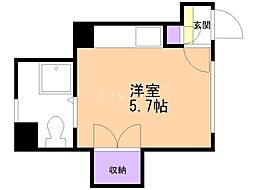 コーポみすず ワンルームの間取図画像