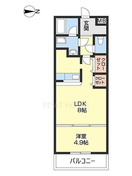 ロックブリッジ 213｜和歌山県和歌山市新在家(賃貸アパート1LDK・2階・31.50㎡)の写真 その2