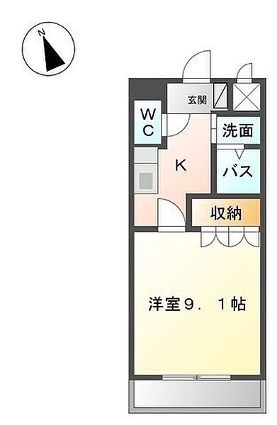 彩城A 102｜和歌山県和歌山市出島(賃貸マンション1K・1階・31.00㎡)の写真 その2