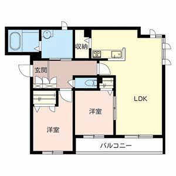 ヴィレッジ三年坂 305｜和歌山県和歌山市岡山丁(賃貸マンション2LDK・3階・62.41㎡)の写真 その2