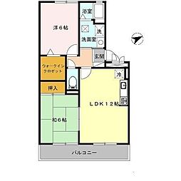 ファースト西浜 2LDKの間取図画像