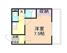 メゾン紀三井寺 1Kの間取図画像