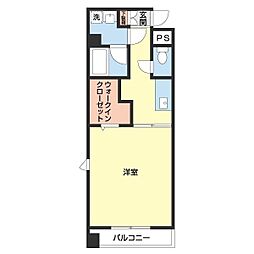 ル・シェール 1Kの間取図画像